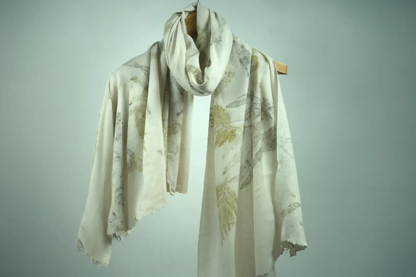 Hand-Eco-Printed Pashmina Stole