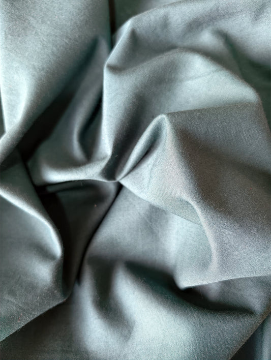 Organic Cotton Satin - Forest Green