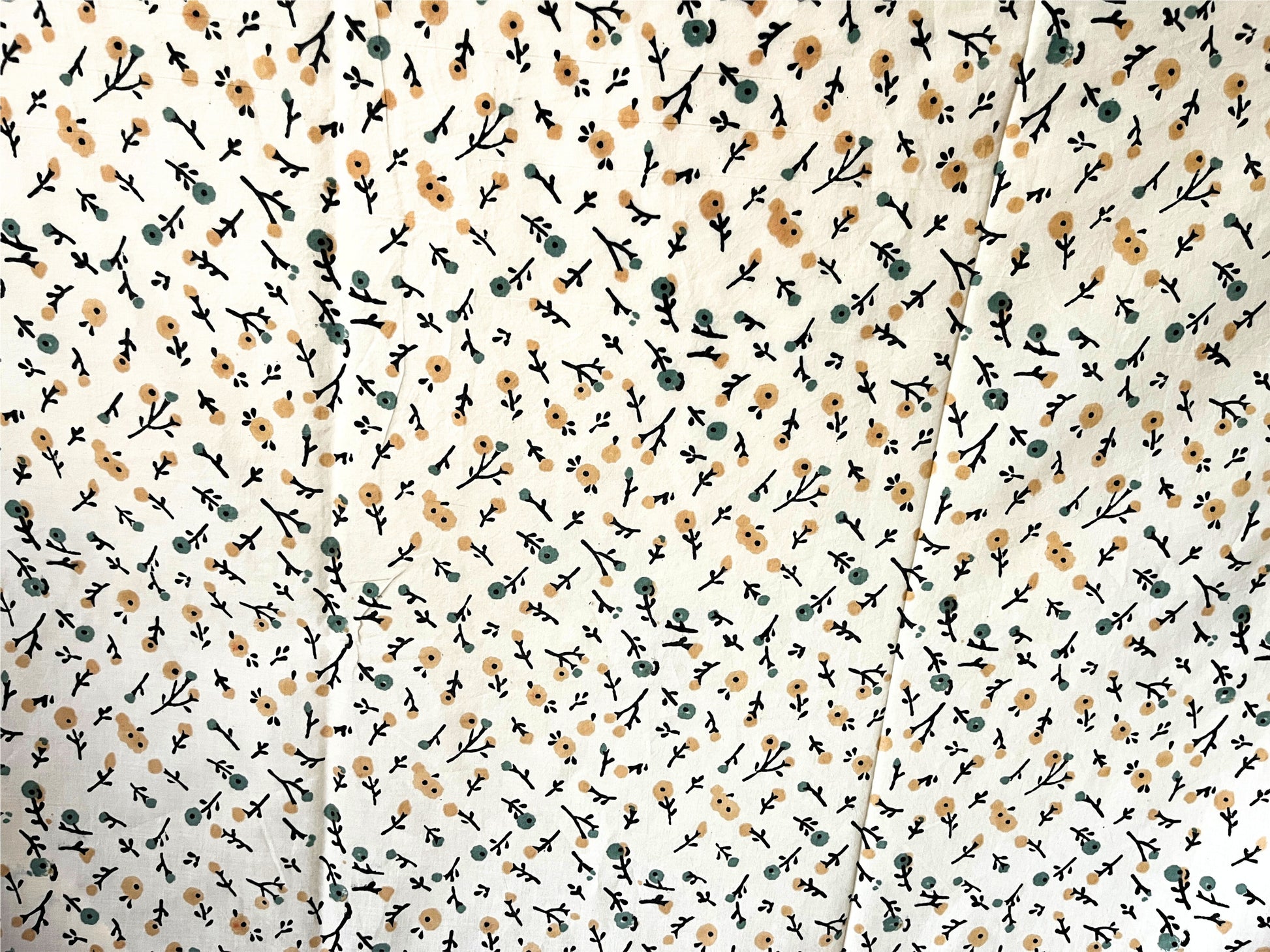 Dyed and printed fabric