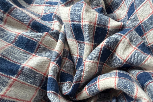 checkered linen fabric