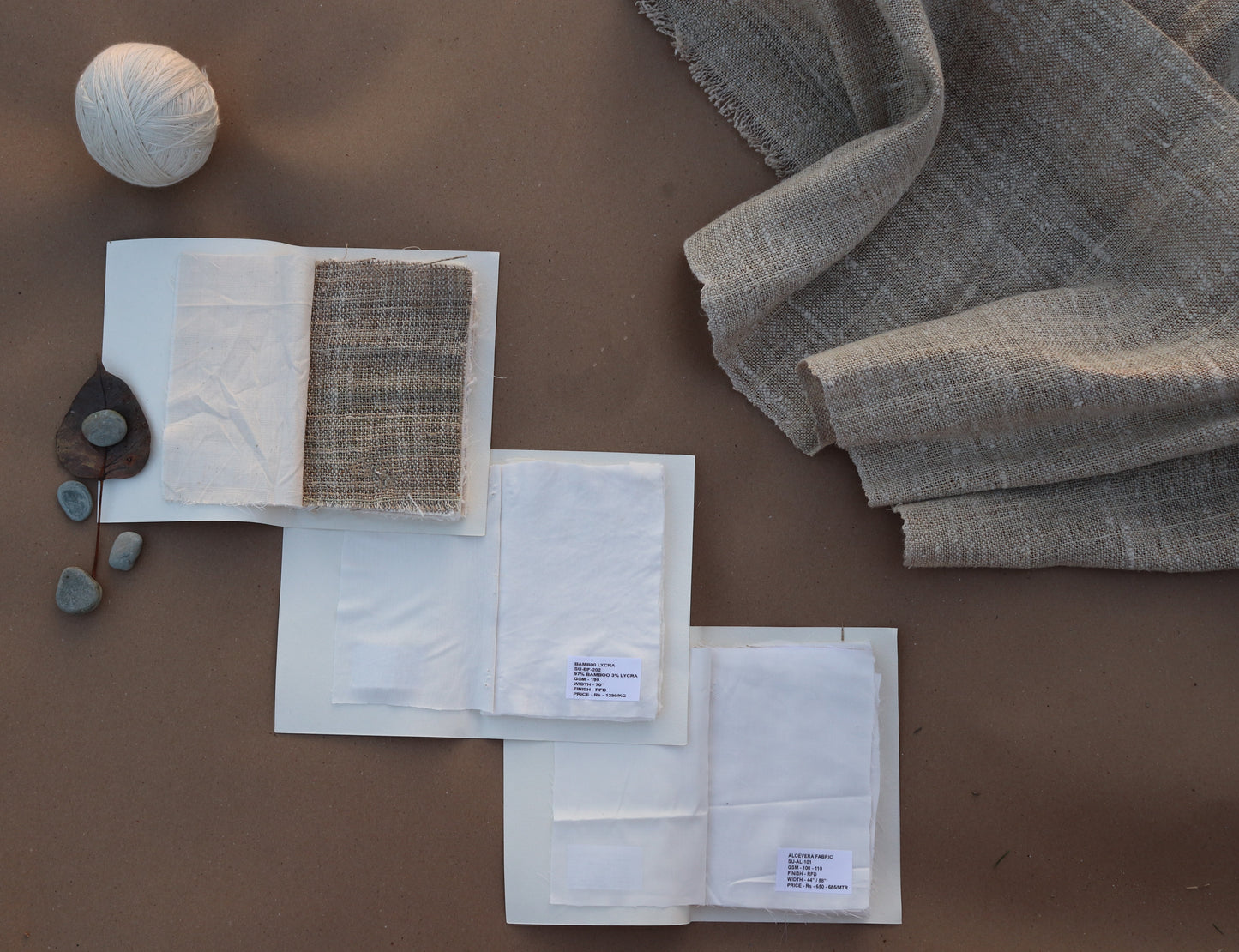 Organic White Fabric Swatch Book