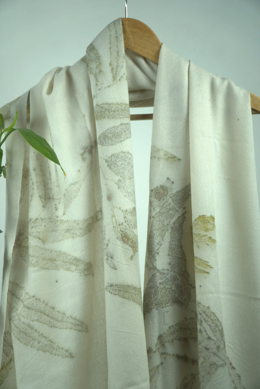 Handcrafted Eco-Printed Pashmina scarf