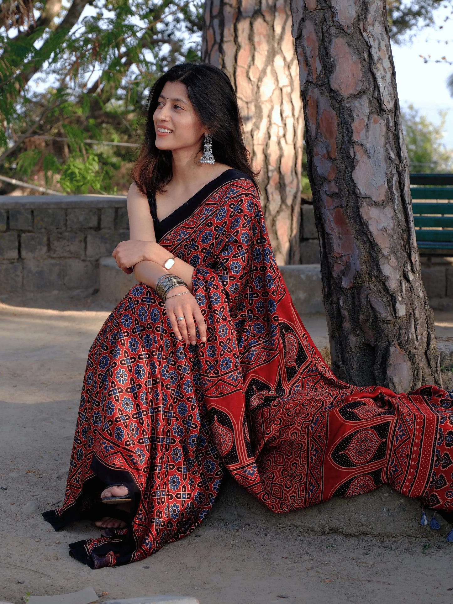 Ajrakh saree