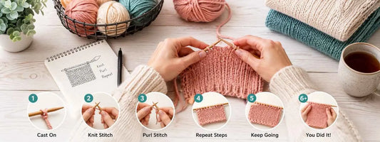 knitting needles and yarn for beginners