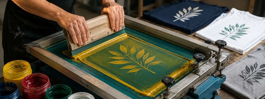 screen printing process on fabric