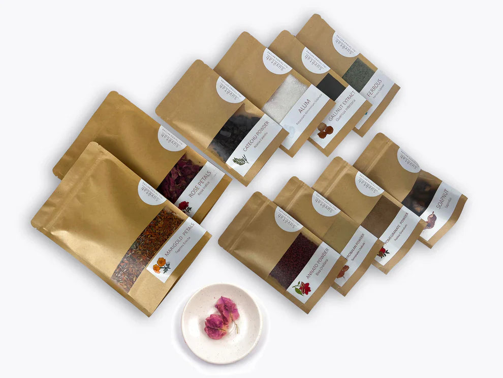 Natural dyes ingredients kit