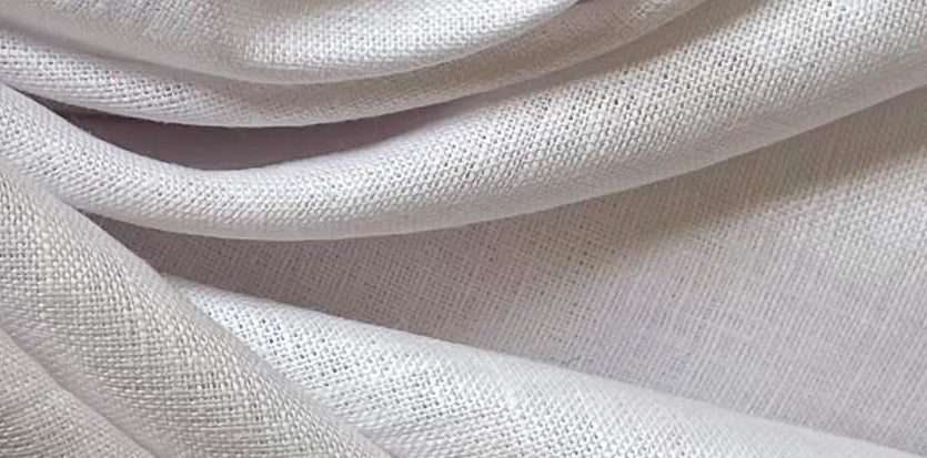  Pure 100% White Thick Linen Fabric 280gsm Sold by Fabric