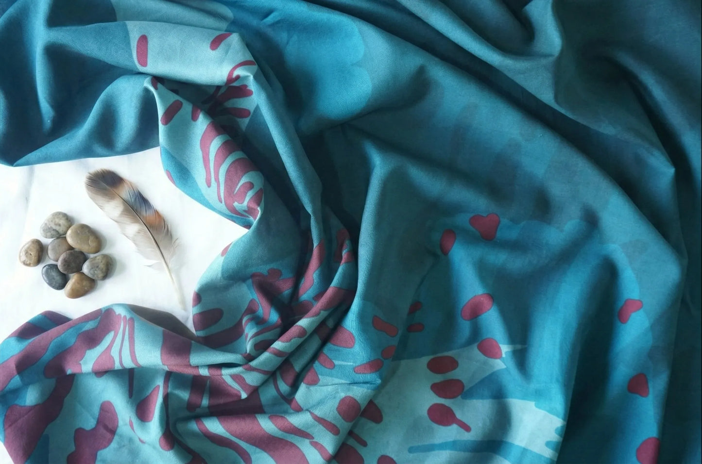 Eri silk - Aqua Blue