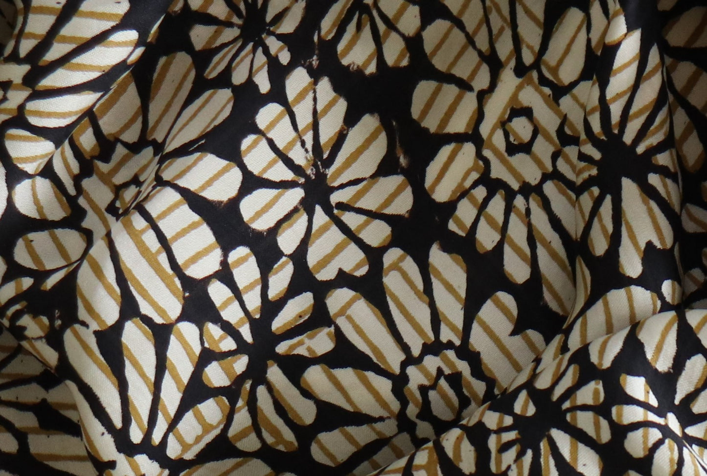Dyed and printed fabric