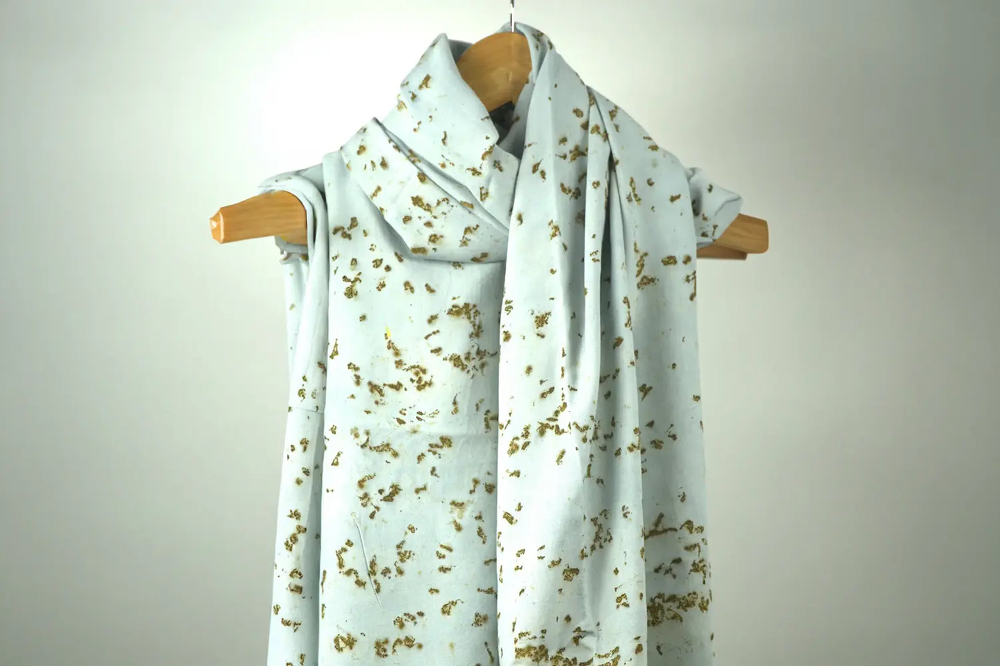 Blue Marigold Eco-Printed Eri Silk Scarf
