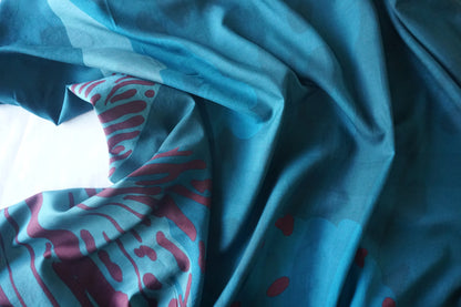 Eri silk - Aqua Blue