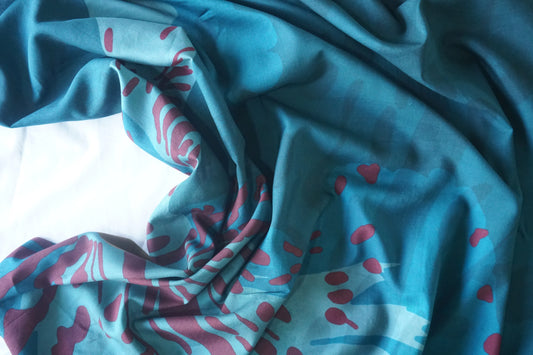 Eri silk - Aqua Blue