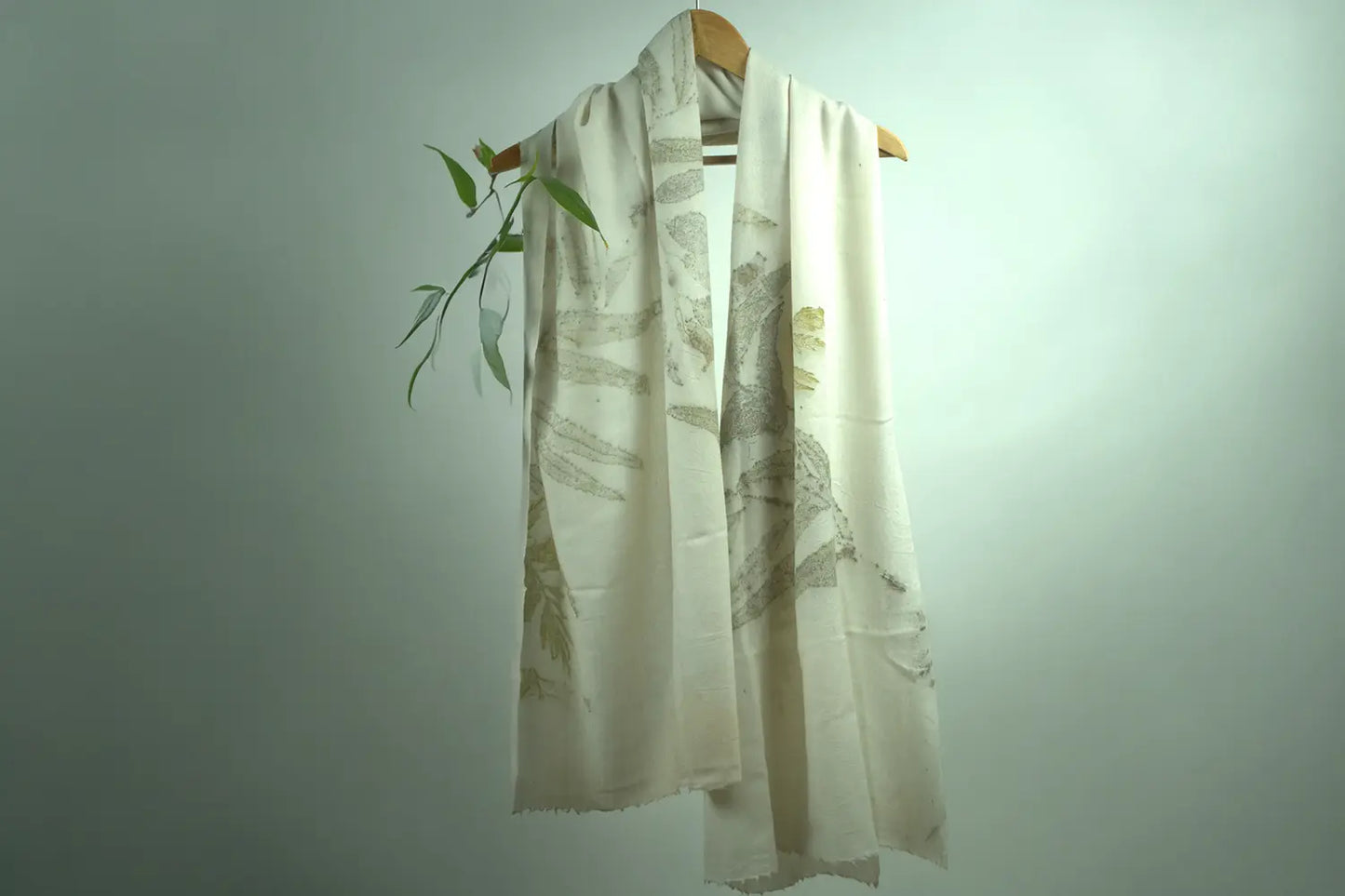 Handcrafted Eco-Printed Pashmina scarf