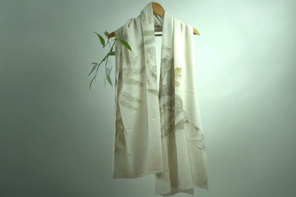 Handcrafted Eco-Printed Pashmina scarf