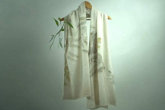 Handcrafted Eco-Printed Pashmina scarf