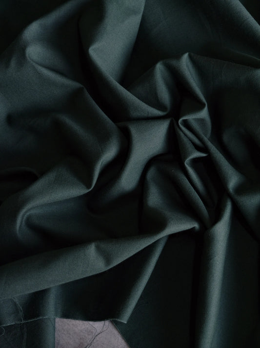Organic Cotton Satin -  Forest Green