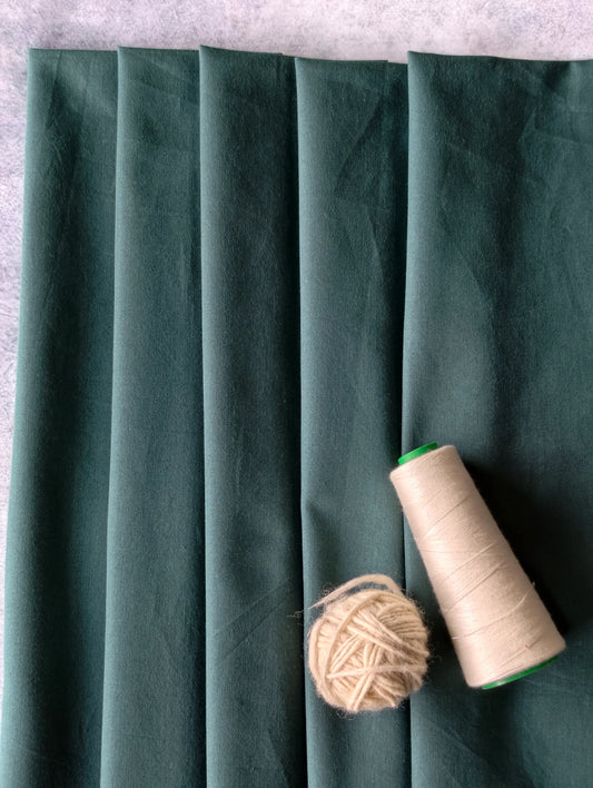 Organic Cotton Satin -  Forest Green