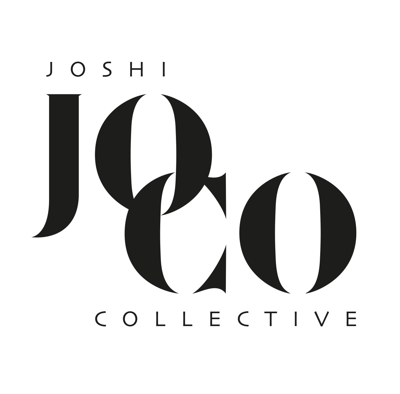 Logo of the 'Joshi Collective' with stylized text on a white background