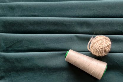 Organic Cotton Satin -  Forest Green