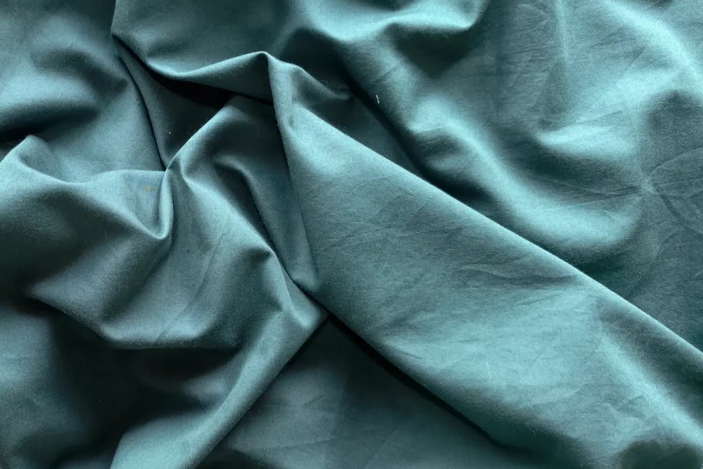 Organic Cotton Satin -  Forest Green