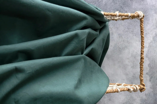 Organic Cotton Satin -  Forest Green