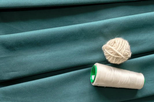 Organic Cotton Satin -  Forest Green