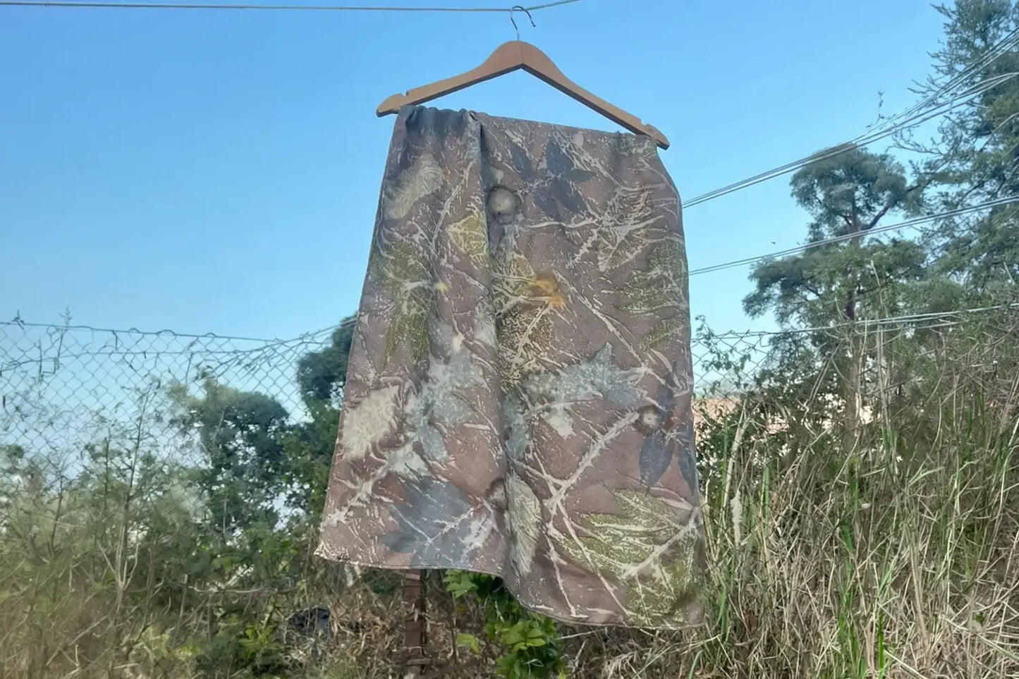 Rust Eco-Printed Eri Silk Scarf (Ahimsa Silk)