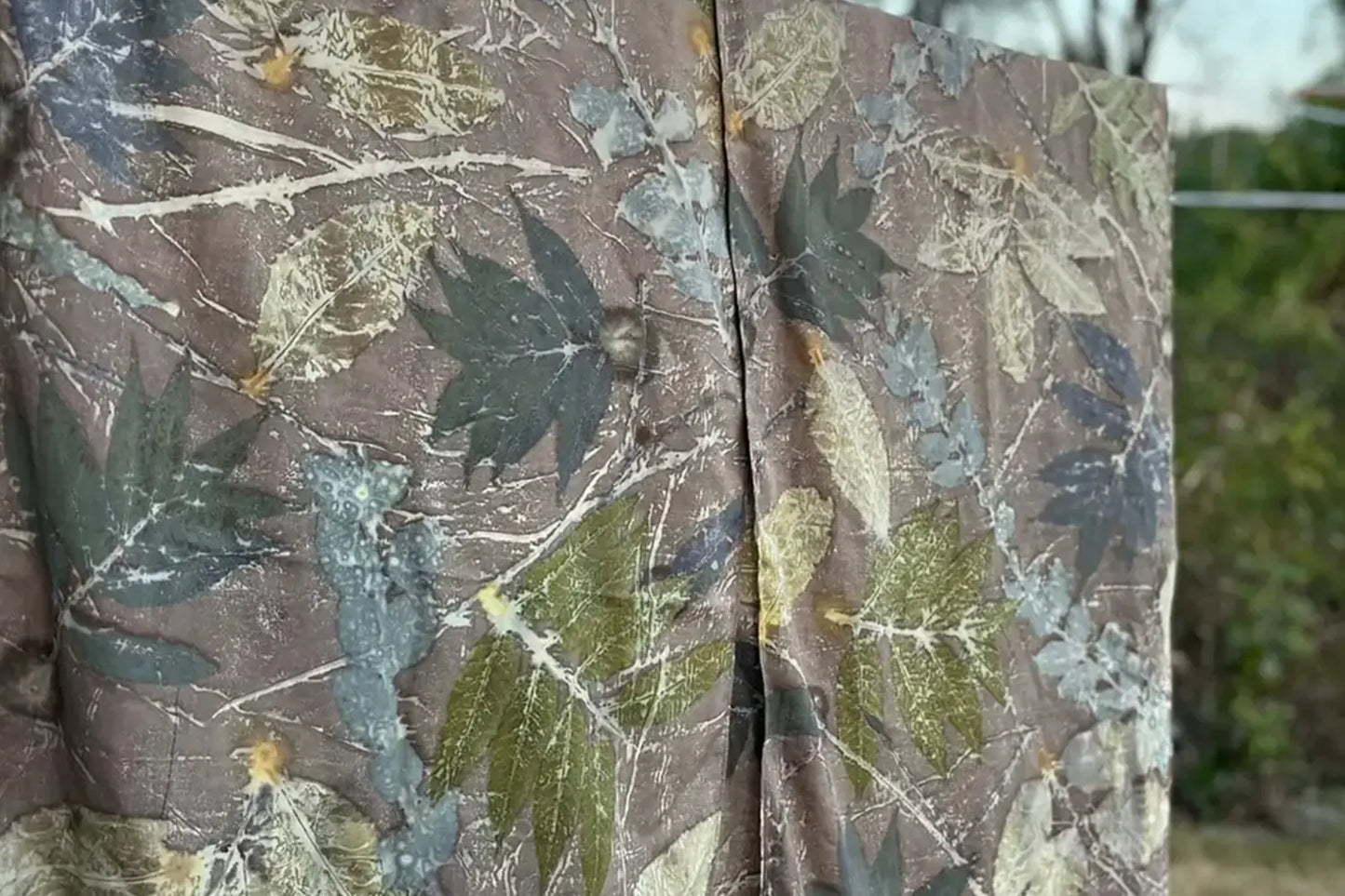 Rust Eco-Printed Eri Silk Scarf (Ahimsa Silk)
