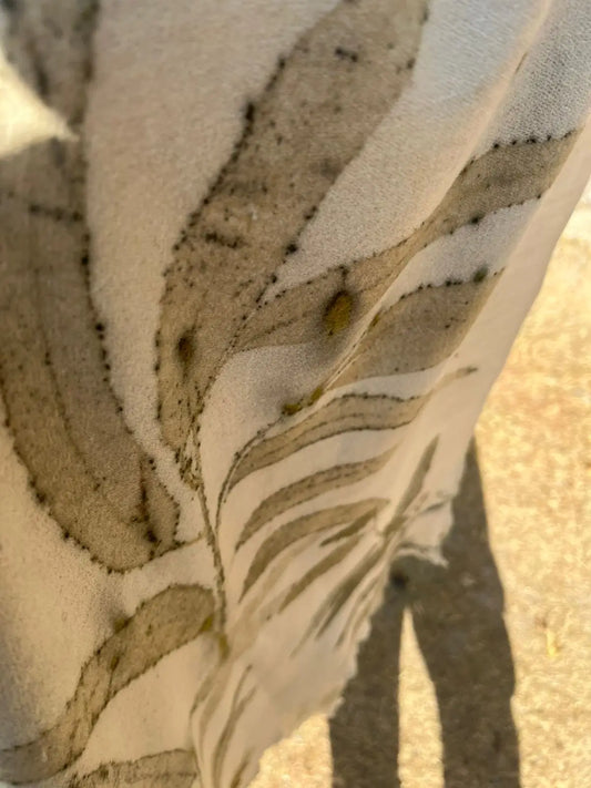 ECO-PRINTED MERINO WOOL SCARF