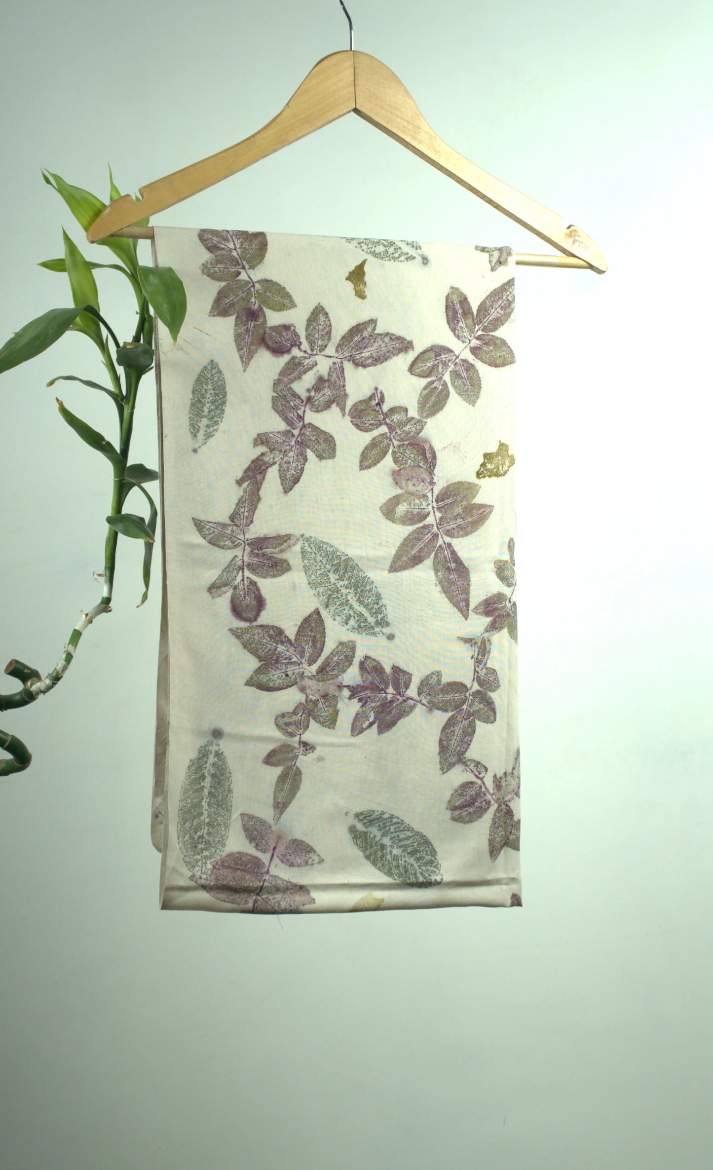 Naturally Eco-Printed Eri Silk Scarf
