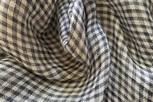 White Blue Linen Flax