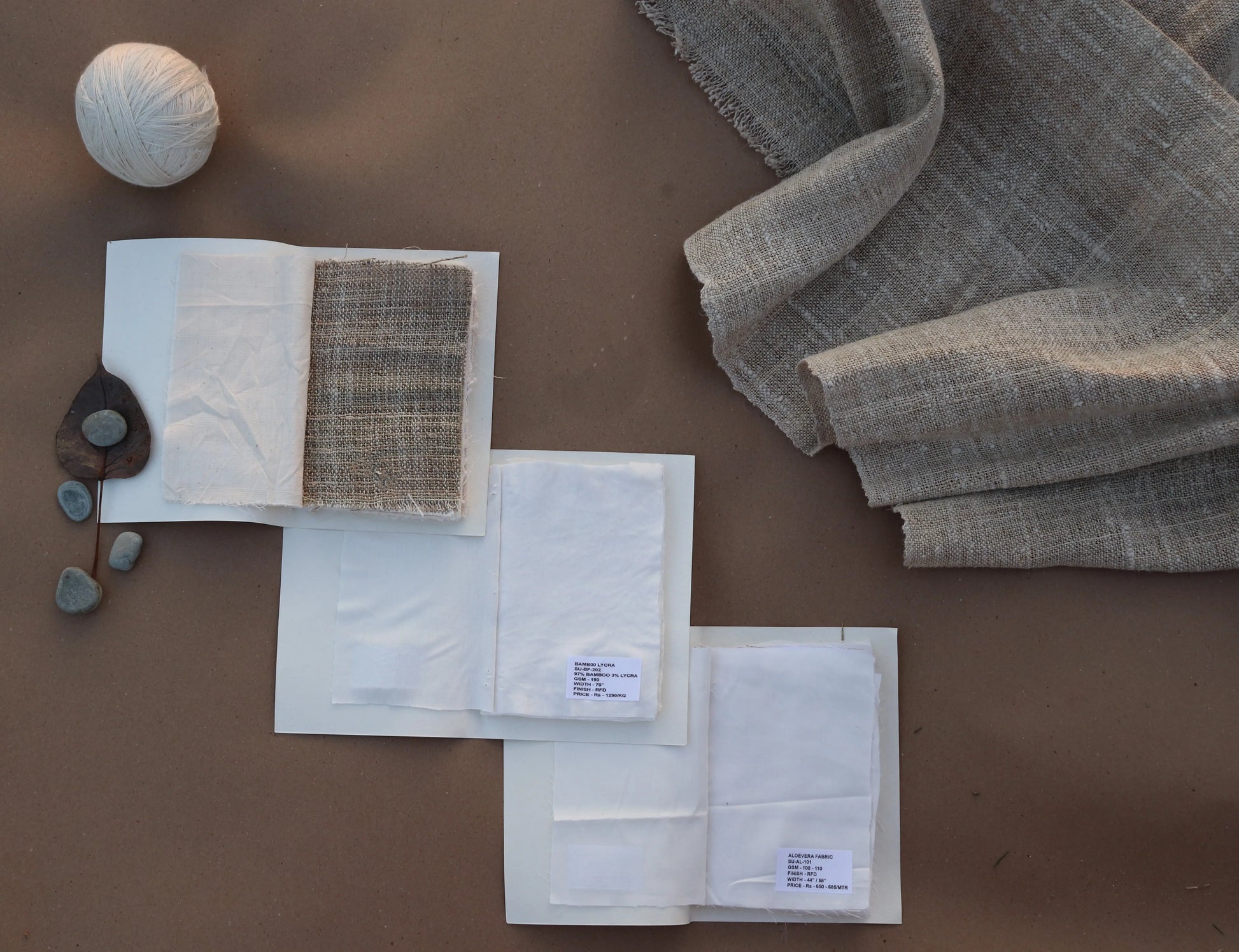 Organic White Fabric Swatch Book