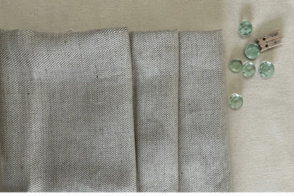 Hemp Cotton Herringbone Fabric | Premium Sustainable Weave