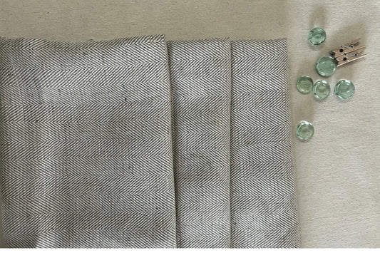 Hemp Cotton Herringbone Fabric | Premium Sustainable Weave