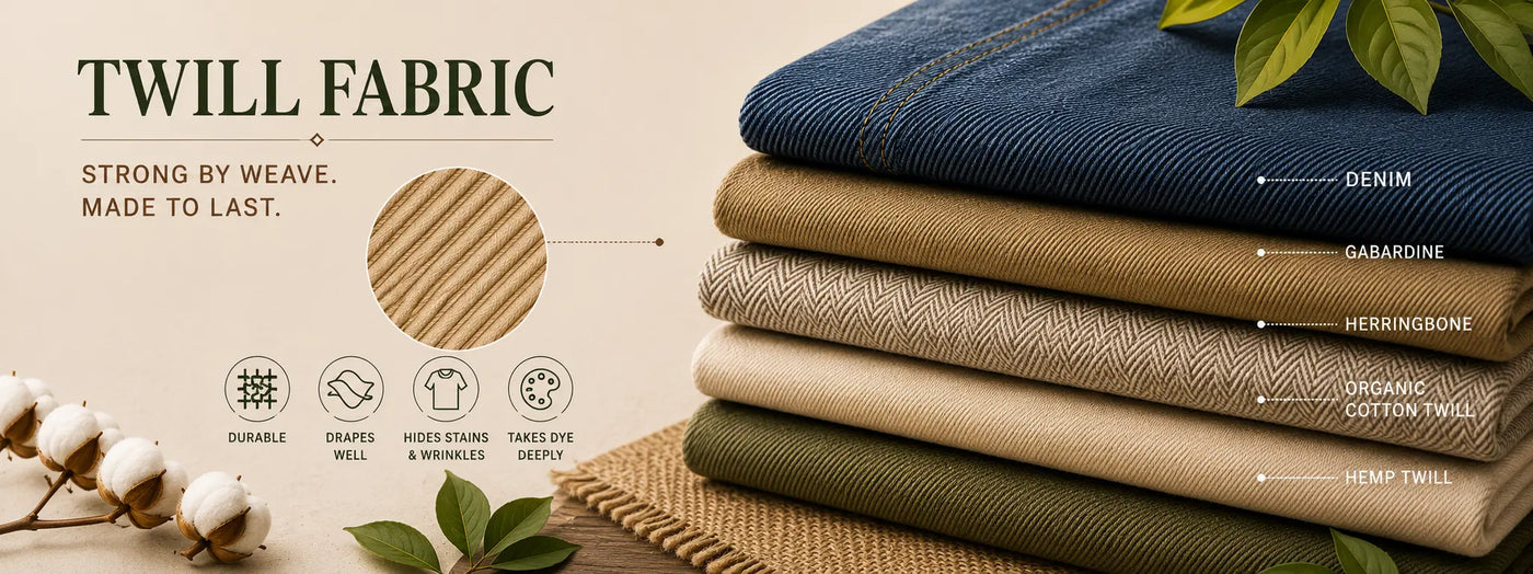 What Is Twill Fabric? Characteristics, Types & Uses Explained 2026