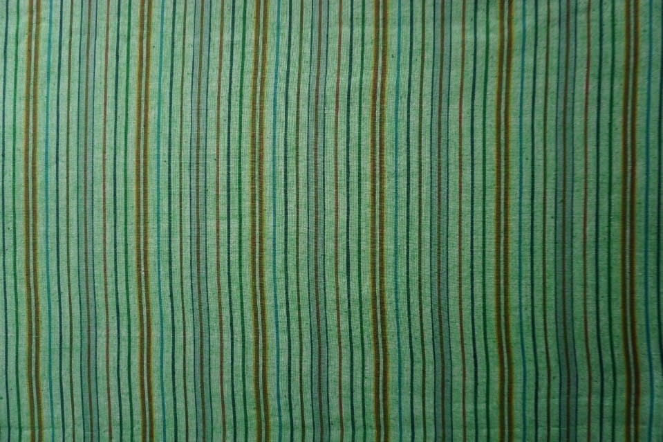 Yarn Dyed Khadi Green Fabric