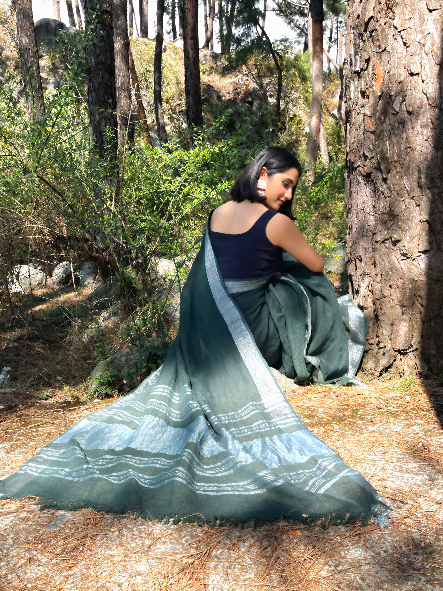 Linen Sarees | Pure Linen Saree Online Shopping – Vishnu Weaves