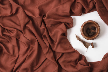 Rust Red Banana Fabric