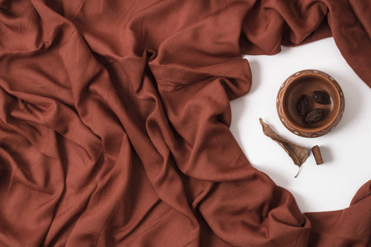 Rust Red Banana Fabric