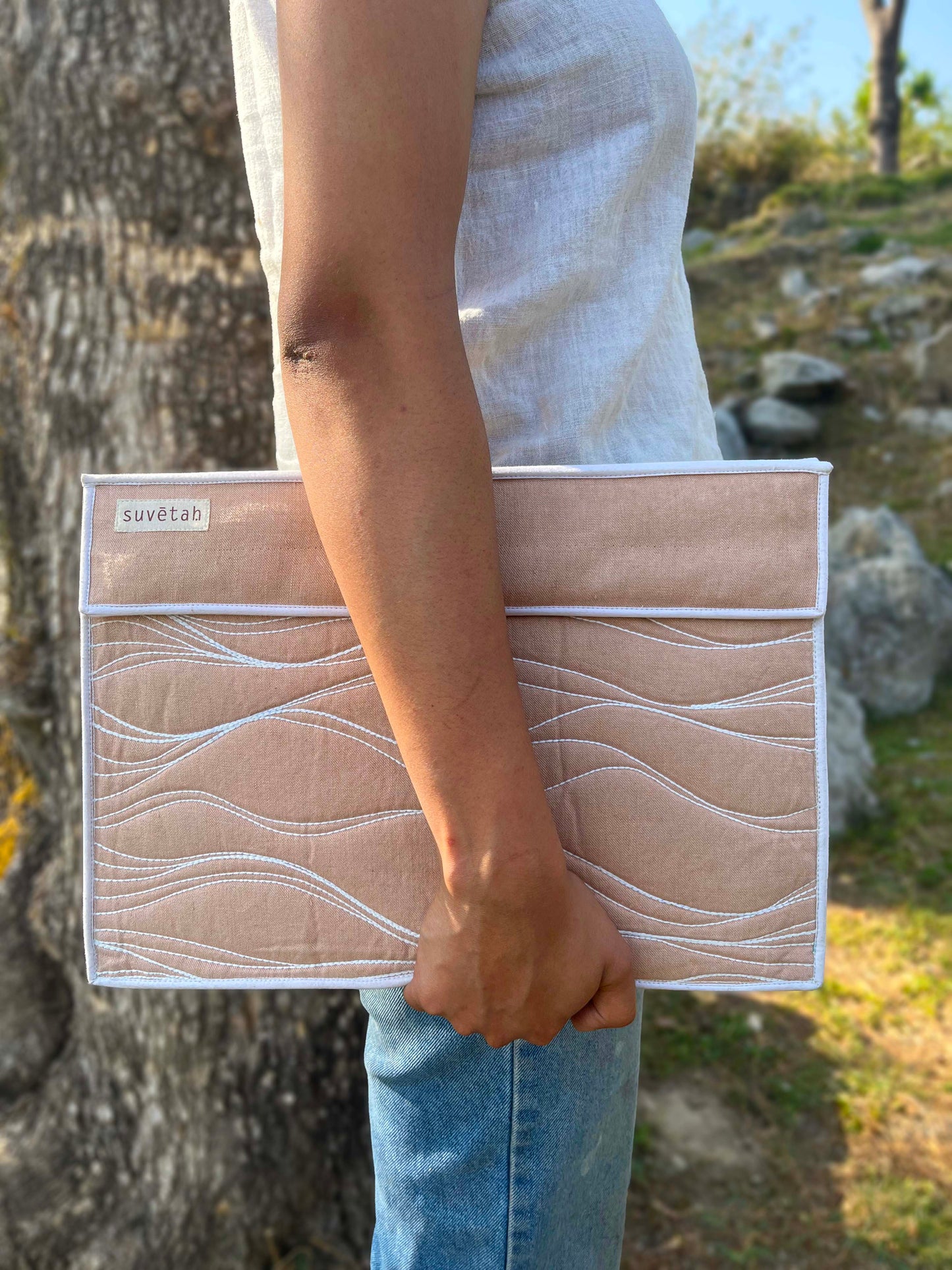 Peach Berly Laptop Sleeve by Suvetah